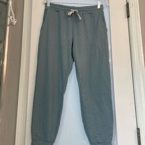 Vuori Teal Performance Joggers with Cream Drawstring
